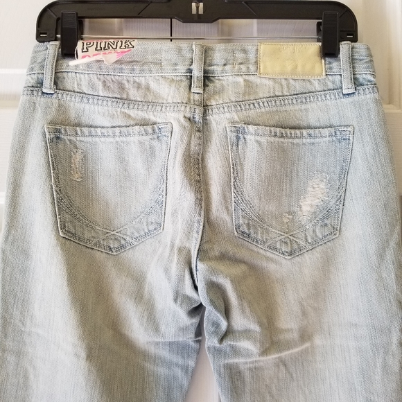 VS PINK denim bling sequin slim straight jeans - Picture 10 of 16